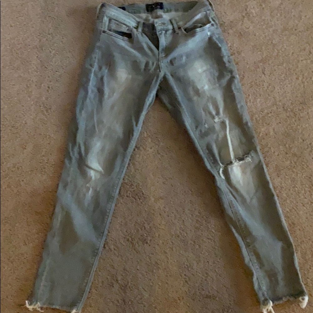 Lucky Brand Charlie skinny destructed jeans